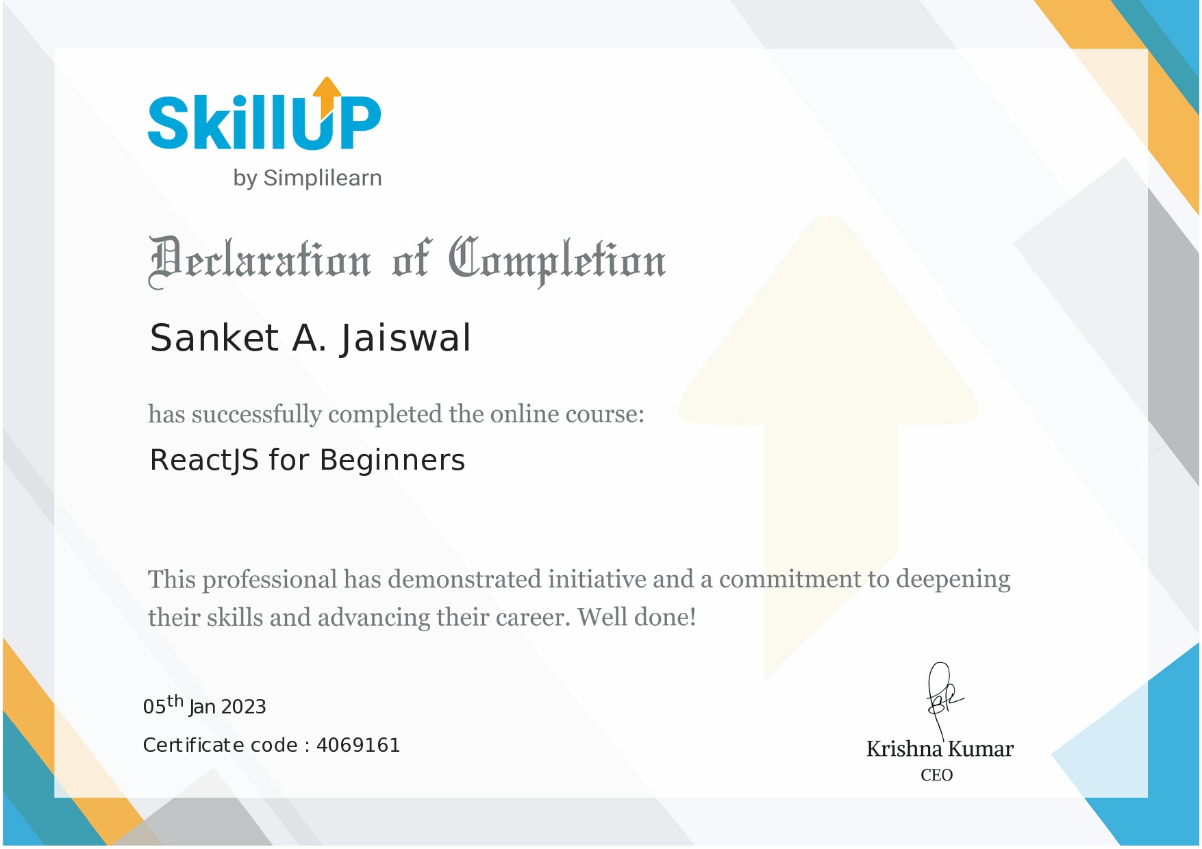 Simplilearn-ReactJS for Beginners